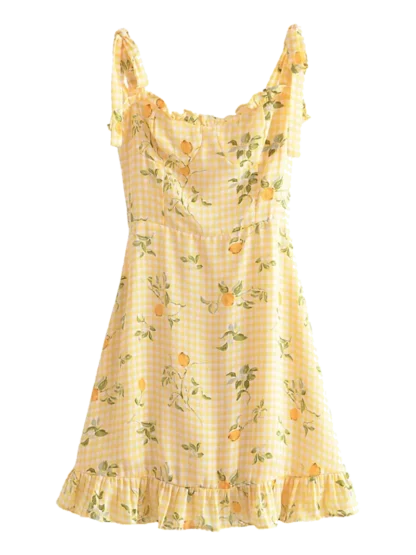 yellow-plaid-dress-with-lemon-prints