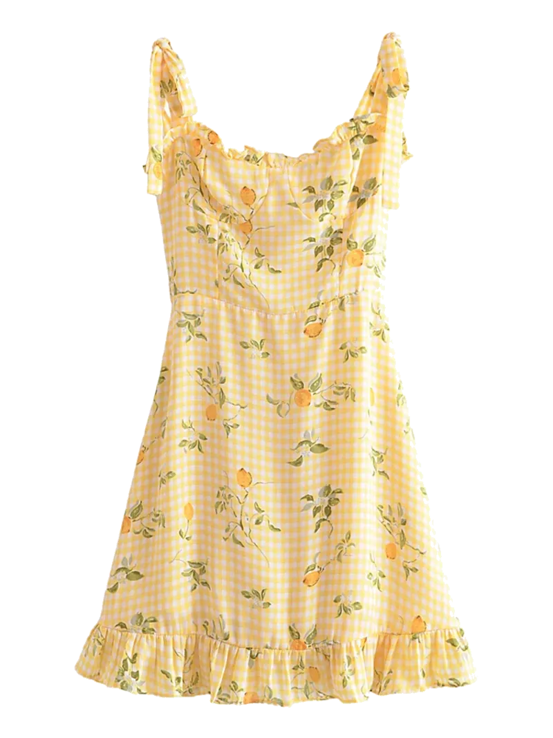 yellow-plaid-dress-with-lemon-prints