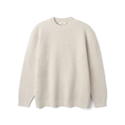 Basic sweater with wool blend for cold season