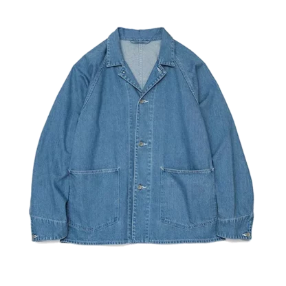 Single breasted denim jacket in washed colors