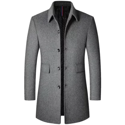 Thick coat made with wool blend for winter