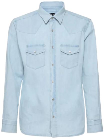 Chambre cotton denim western shirt