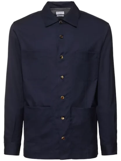 Cotton twill overshirt