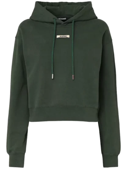 Le Hoodie Gros Grain cotton crop hoodie