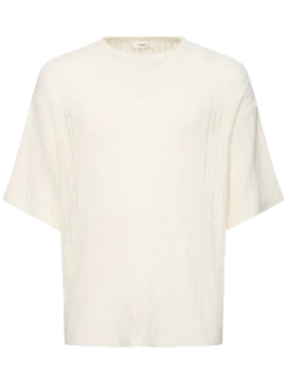 Pointelle knit t-shirt