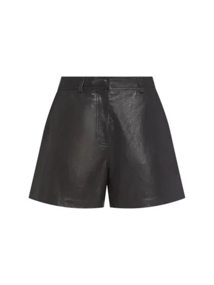 Virgola leather shorts