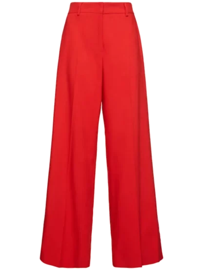 Viscose blend straight pants