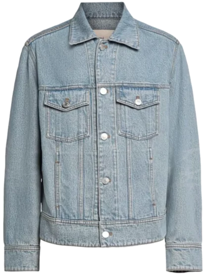 Ami Paris cotton denim trucker jacket