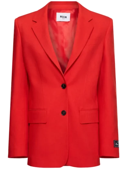 Single breast viscose blend blazer