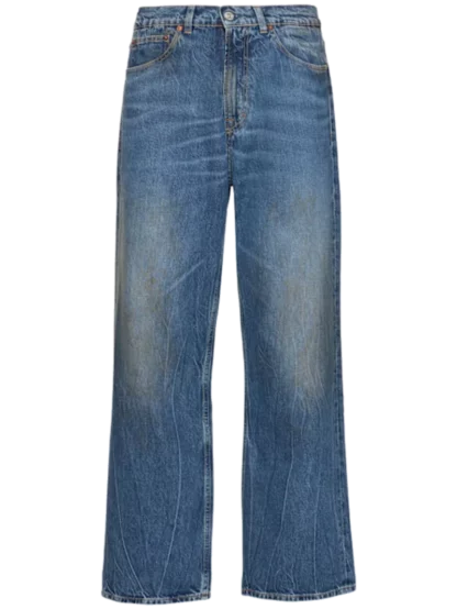 Third Cut cotton straight jeans