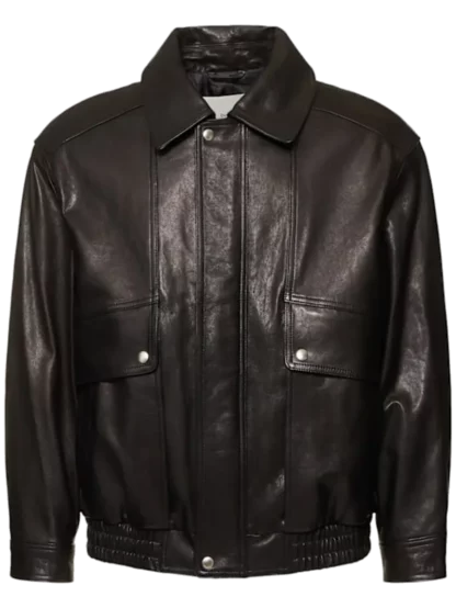 Unisex vintage leather jacket