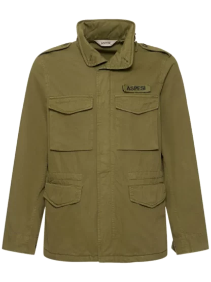 Unlined cotton gabardine filed jacket